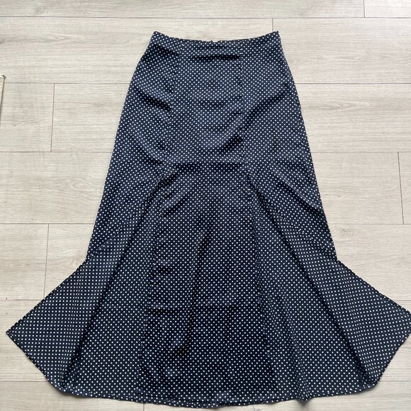 The Fifth Label Navy Polka Dot Midi Skirt - Picture 1 of 4